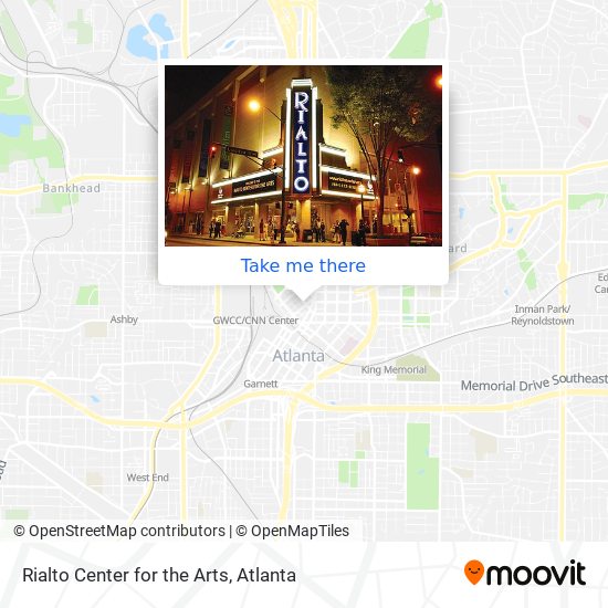 Rialto Center for the Arts map