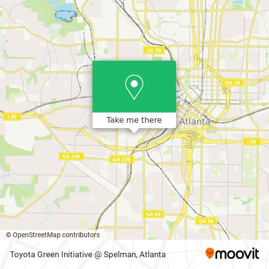 Mapa de Toyota Green Initiative @ Spelman