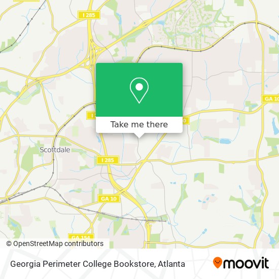 Georgia Perimeter College Bookstore map