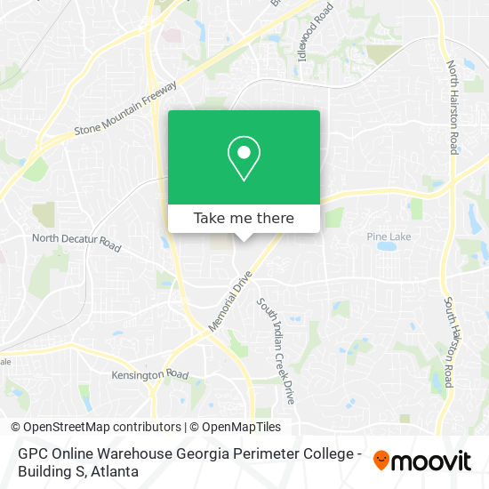 Mapa de GPC Online Warehouse Georgia Perimeter College - Building S