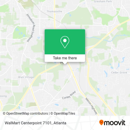 WalMart Centerpoint 7101 map