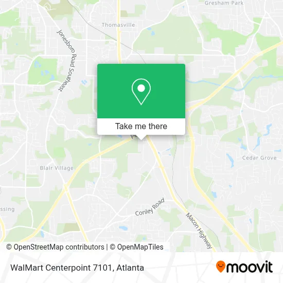 WalMart Centerpoint 7101 map