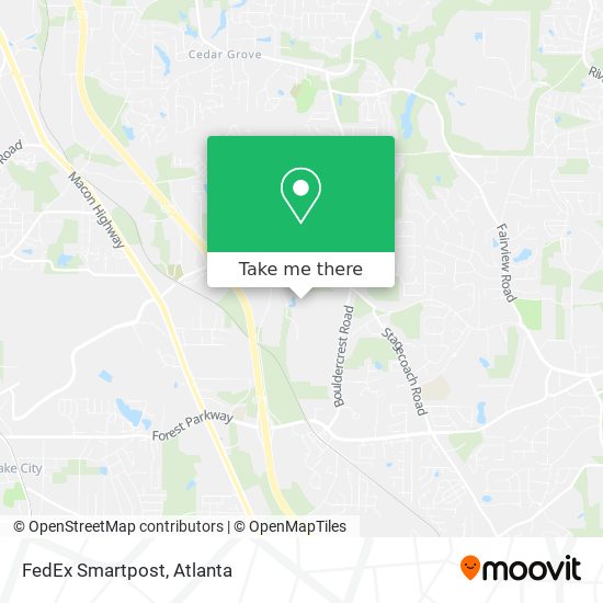Mapa de FedEx Smartpost