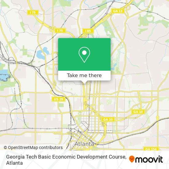 Georgia Tech Basic Economic Development Course map