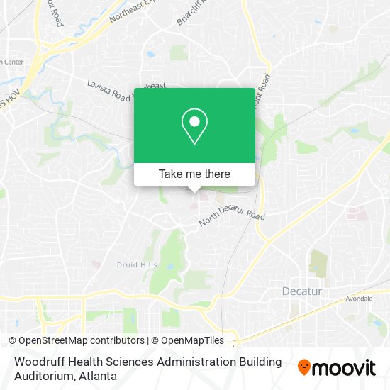 Mapa de Woodruff Health Sciences Administration Building Auditorium