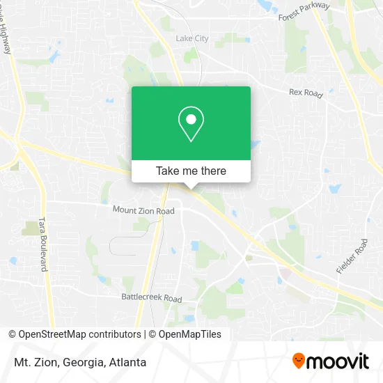 Mapa de Mt. Zion, Georgia
