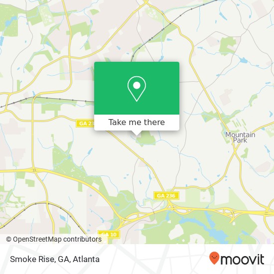 Mapa de Smoke Rise, GA