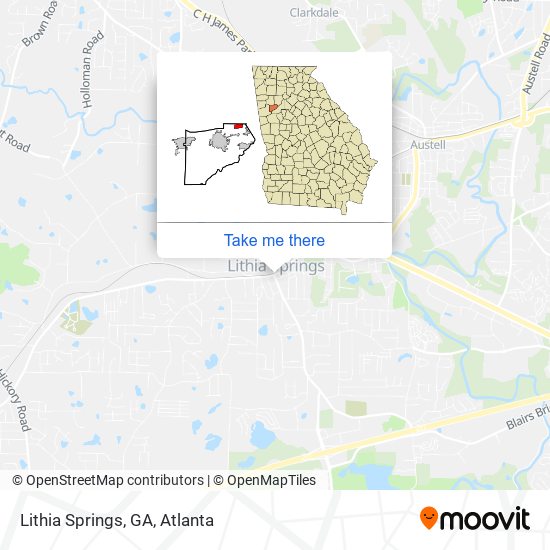 Lithia Springs, GA map