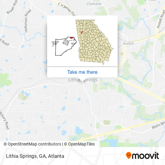 Mapa de Lithia Springs, GA