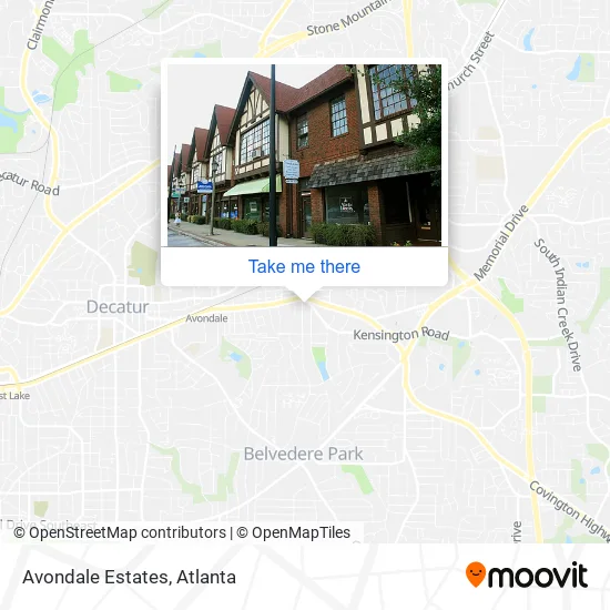 Avondale Estates map