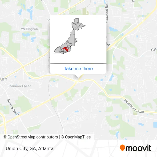 Union City, GA map
