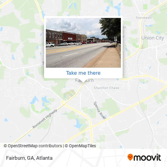 Fairburn, GA map