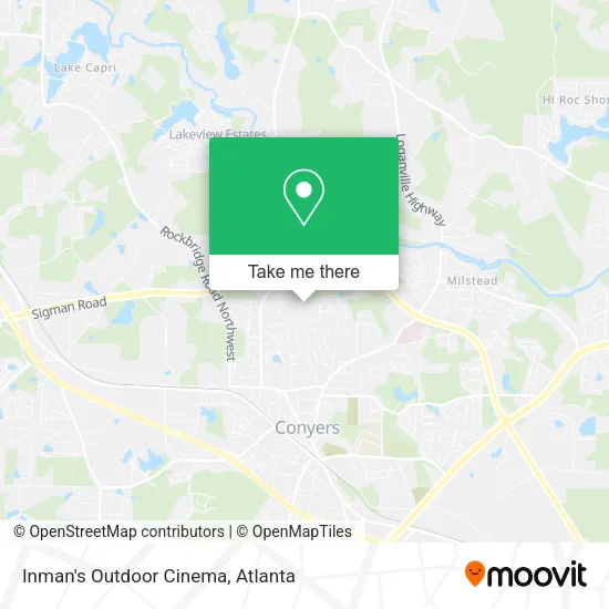 Inman's Outdoor Cinema map