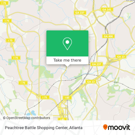 Peachtree Battle Shopping Center map