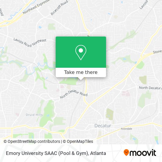 Emory University SAAC (Pool & Gym) map