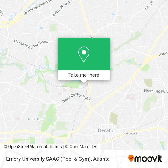 Mapa de Emory University SAAC (Pool & Gym)