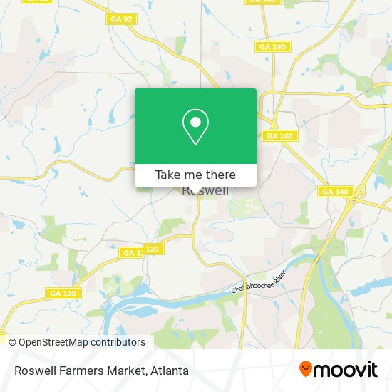 Roswell Farmers Market map