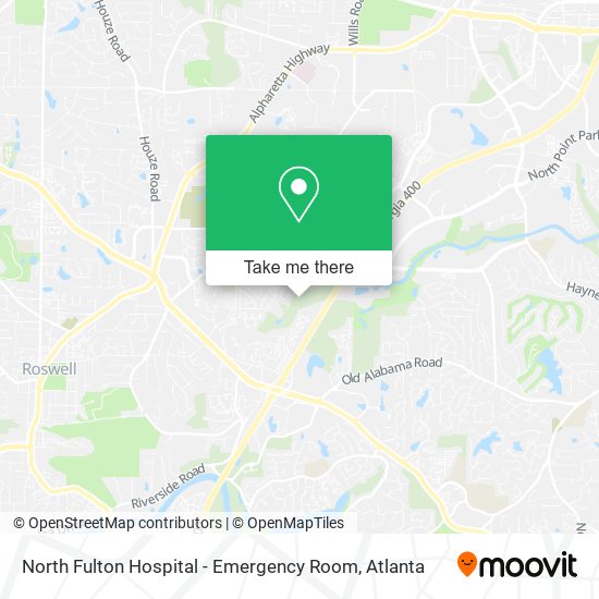 Mapa de North Fulton Hospital - Emergency Room