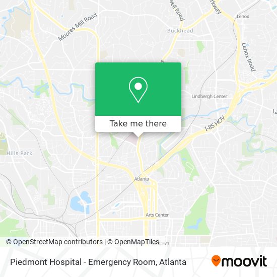 Mapa de Piedmont Hospital - Emergency Room