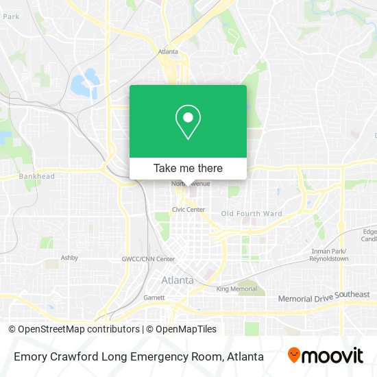 Mapa de Emory Crawford Long Emergency Room