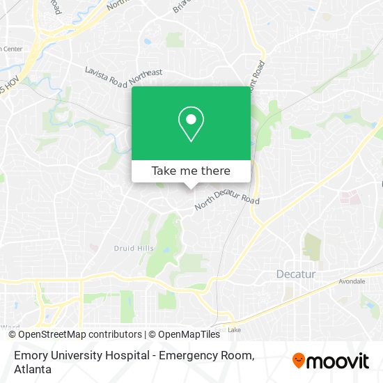 Mapa de Emory University Hospital -  Emergency Room