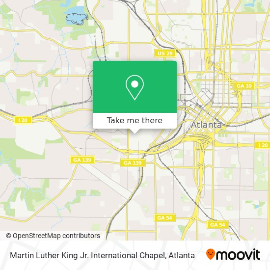 Mapa de Martin Luther King Jr. International Chapel