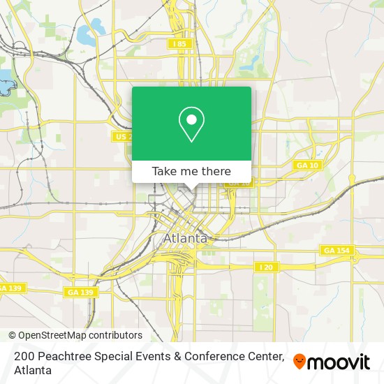 200 Peachtree Special Events & Conference Center map