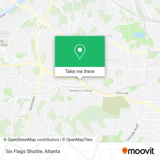 Six Flags Shuttle map