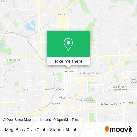 MegaBus / Civic Center Station map