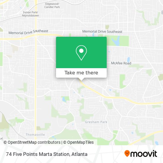 74 Five Points Marta Station map