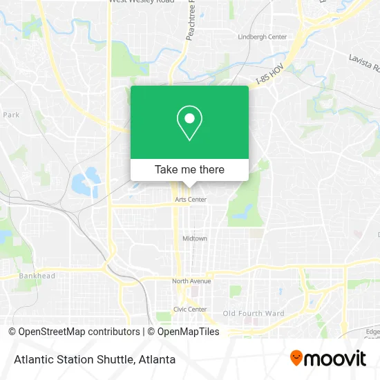 Atlantic Station Shuttle map