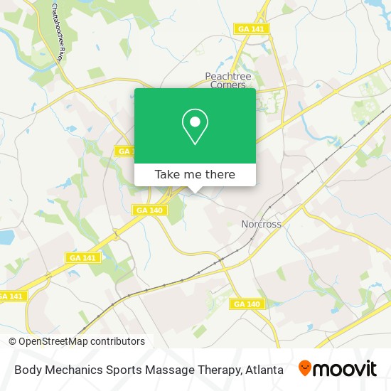 Body Mechanics Sports Massage Therapy map