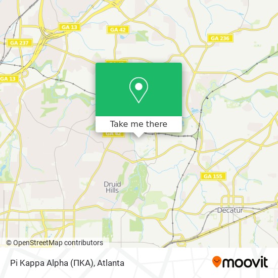 Mapa de Pi Kappa Alpha (ΠΚΑ)