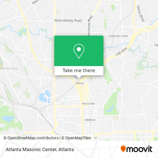 Atlanta Masonic Center map