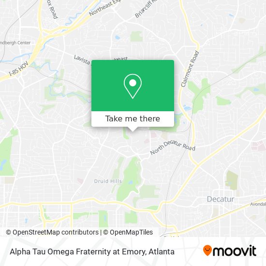 Alpha Tau Omega Fraternity at Emory map