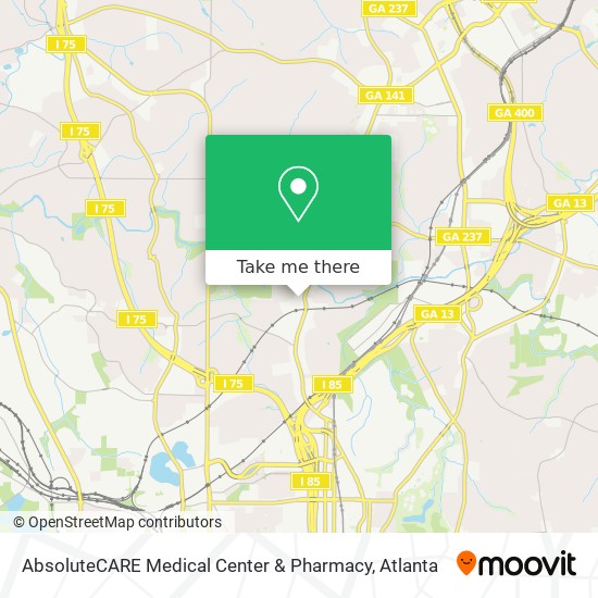 Mapa de AbsoluteCARE Medical Center & Pharmacy