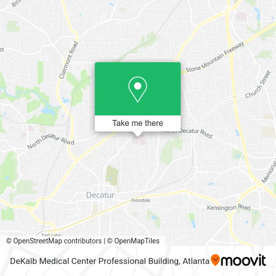 DeKalb Medical Center Professional Building map