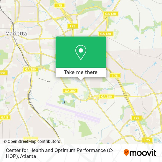 Center for Health and Optimum Performance (C-HOP) map