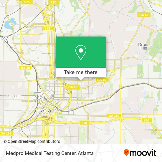 Mapa de Medpro Medical Testing Center