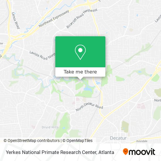 Mapa de Yerkes National Primate Research Center