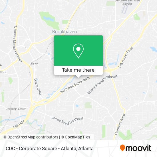 CDC - Corporate Square - Atlanta map