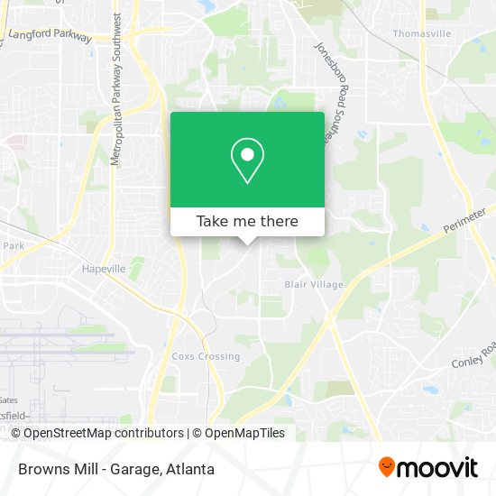 Mapa de Browns Mill - Garage