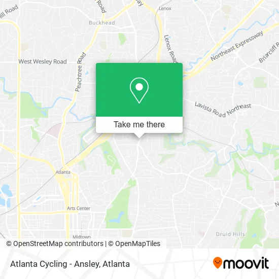 Atlanta Cycling - Ansley map