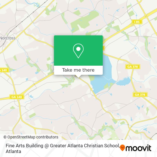 Fine Arts Building @ Greater Atlanta Christian School map