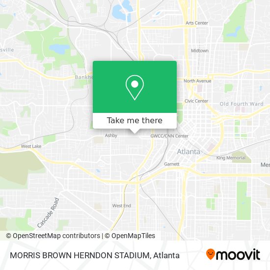 MORRIS BROWN HERNDON STADIUM map