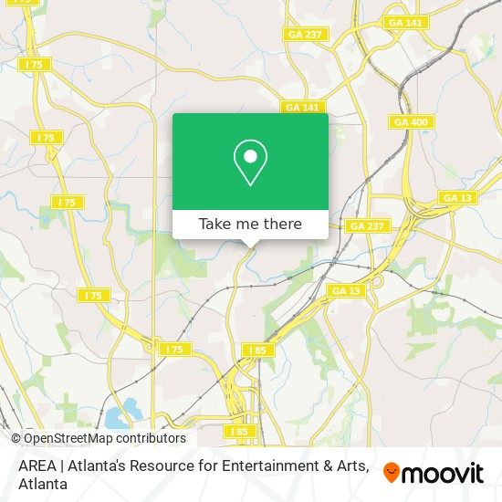 Mapa de AREA | Atlanta's Resource for Entertainment & Arts