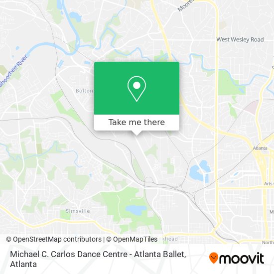 Mapa de Michael C. Carlos Dance Centre - Atlanta Ballet