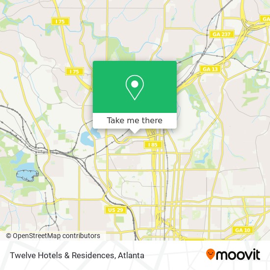 Twelve Hotels & Residences map