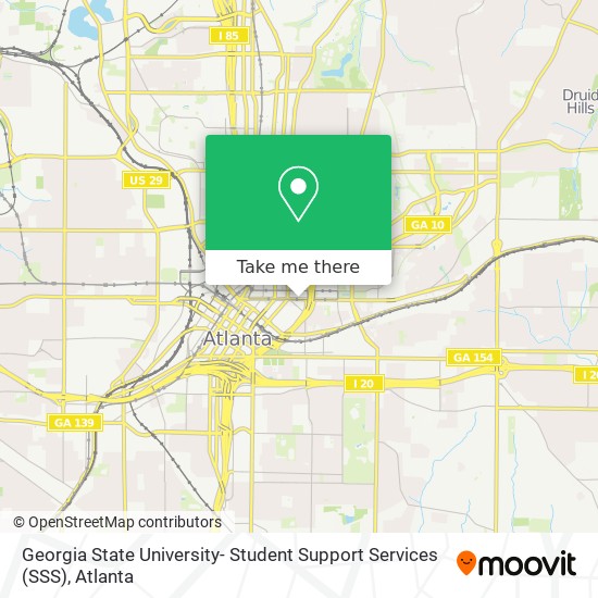 Georgia State University- Student Support Services (SSS) map
