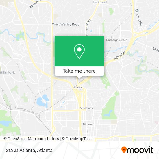 SCAD Atlanta map